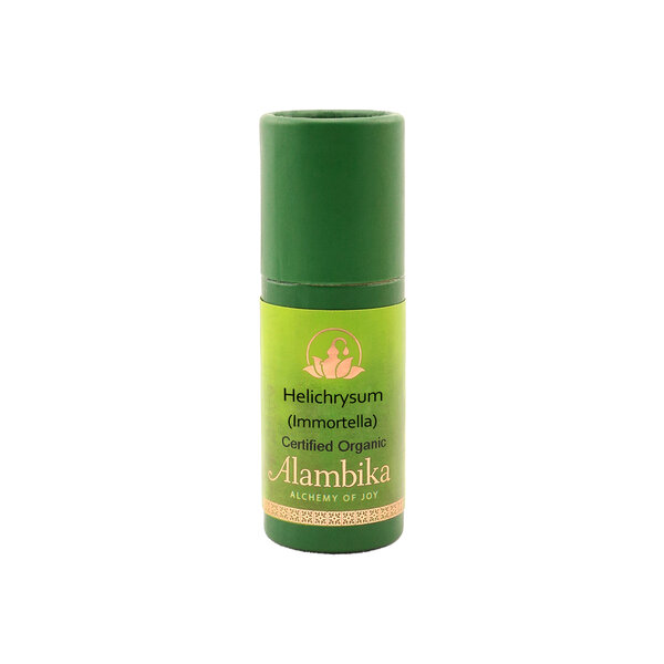 Alambika - Etherische olie: Helichrysum (Immortella) / Strobloem Biologisch Gecertificeerd 1 ml
